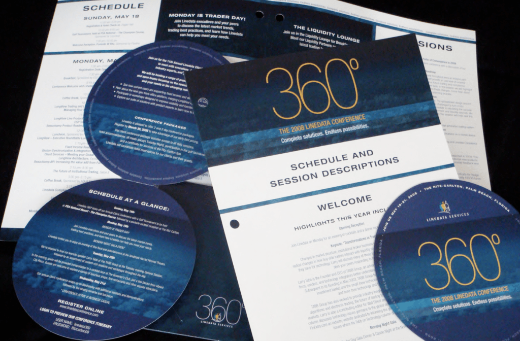 Photo of conference program materials